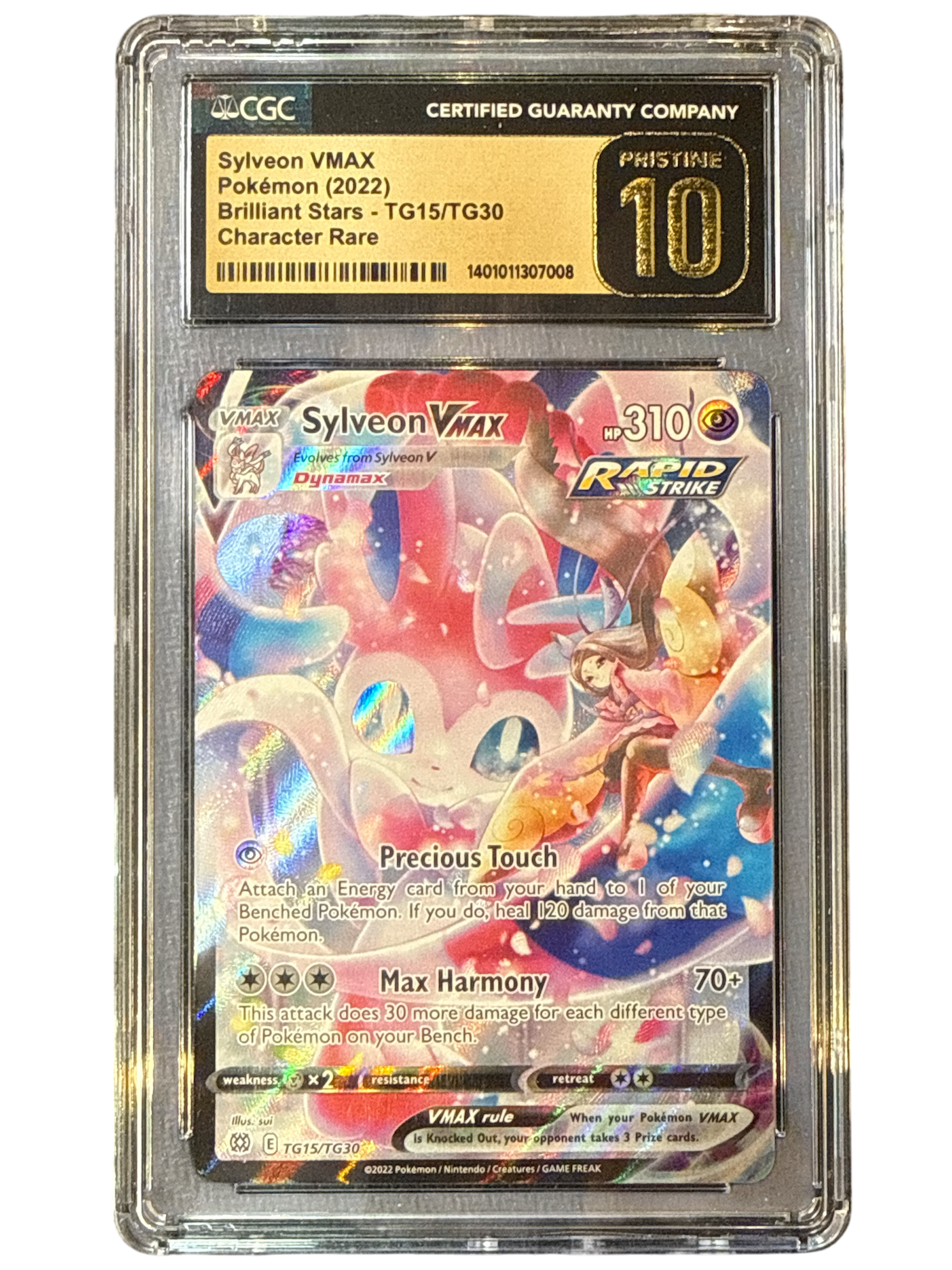 SWSH09 Brilliant Stars Trainer Gallery TG15/TG30 CGC Pristine 10 #1401011307008 Sylveon VMAX - Holofoil - Ultra Rare