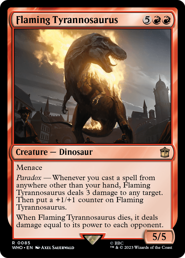 Doctor Who - (WHO-085) - Flaming Tyrannosaurus