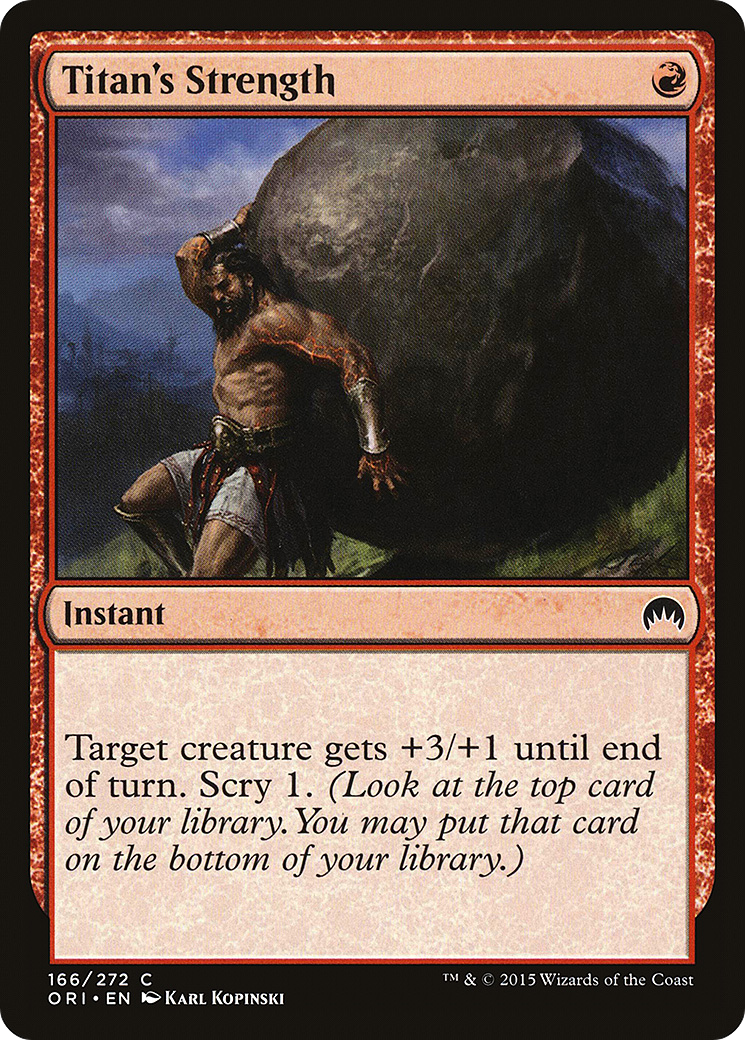 Magic Origins - (ORI-166) - Titan's Strength Foil