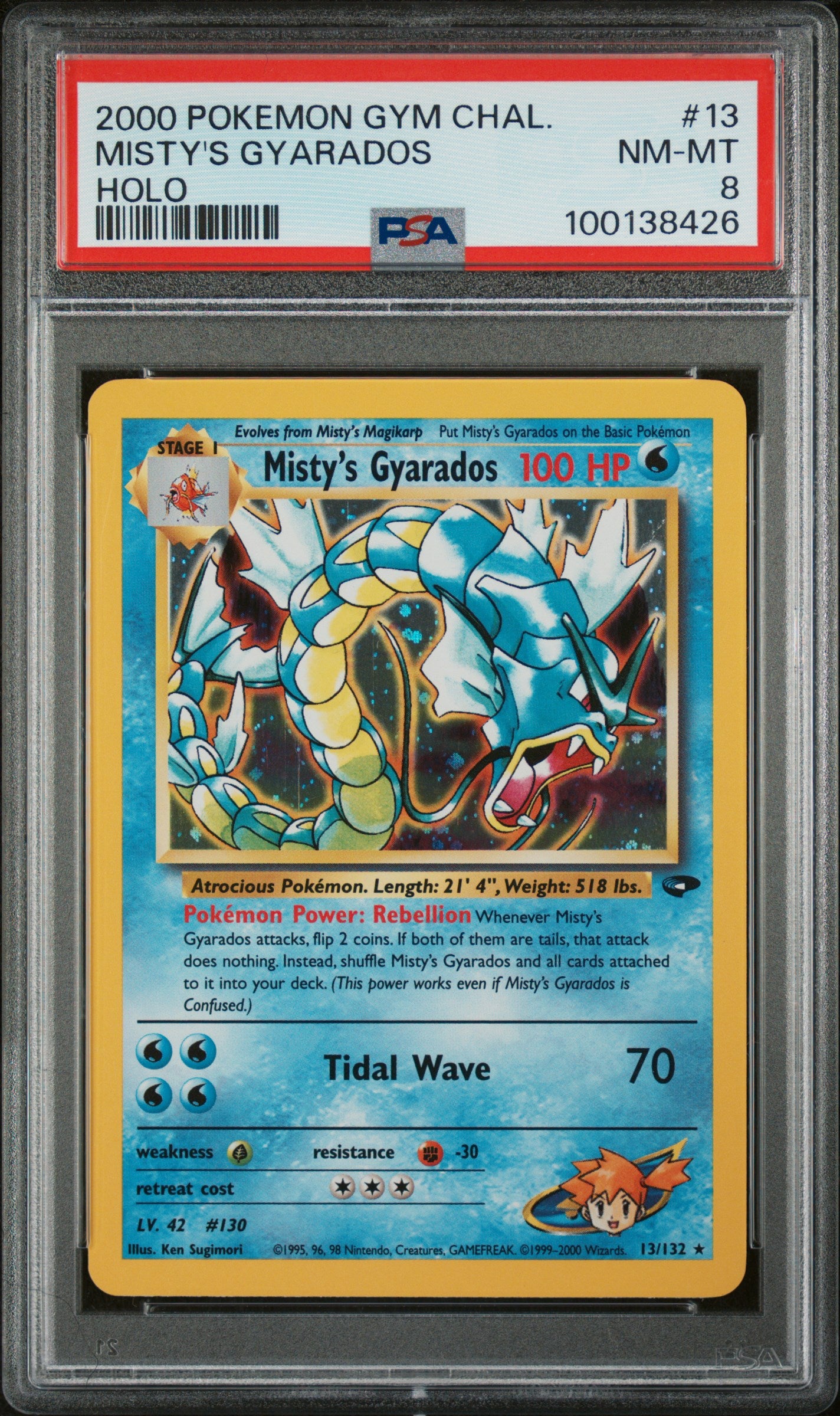 Gym Challenge 013/132 PSA8 #100138426 Misty's Gyarados - Unlimited Holofoil - Holo Rare