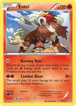 XY Ancient Origins 014/98 Entei (14) - Rare