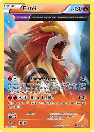 XY Ancient Origins 015/98 Entei (15) - Holofoil - Holo Rare