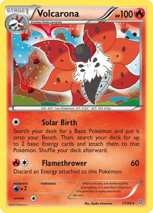 XY Ancient Origins 017/98 Volcarona (17) - Reverse Holofoil - Holo Rare
