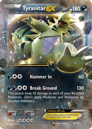 XY Ancient Origins 042/98 Tyranitar EX - Holofoil - Ultra Rare