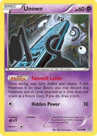 XY Ancient Origins 030/98 Unown - Common