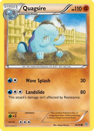 XY Ancient Origins 039/98 Quagsire - Reverse Holofoil - Common