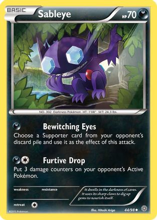 XY Ancient Origins 044/98 Sableye - Reverse Holofoil - Uncommon