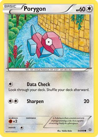 XY Ancient Origins 064/98 Porygon - Reverse Holofoil - Common