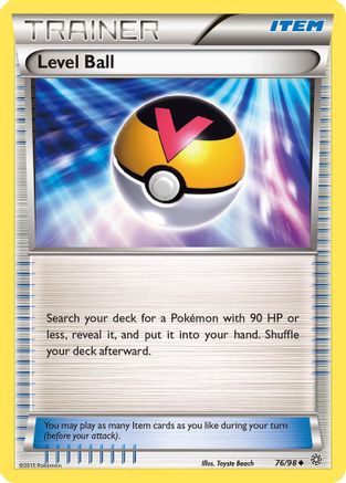 XY Ancient Origins 076/98 Level Ball - Reverse Holofoil - Uncommon