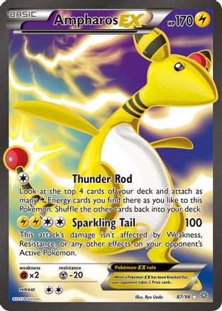 XY Ancient Origins 087/98 Ampharos EX (87 Full Art) - Holofoil - Ultra Rare