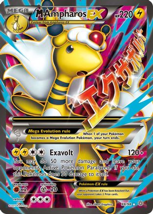 XY Ancient Origins 088 M Ampharos EX (88 Full Art) - Holofoil - Ultra Rare