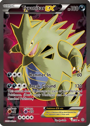 XY Ancient Origins 091 Tyranitar EX (91 Full Art) - Holofoil - Ultra Rare