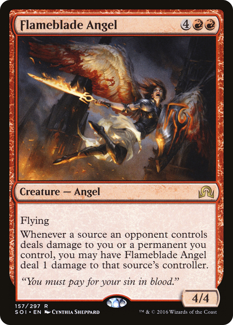 Shadows over Innistrad - (SOI-157) - Flameblade Angel