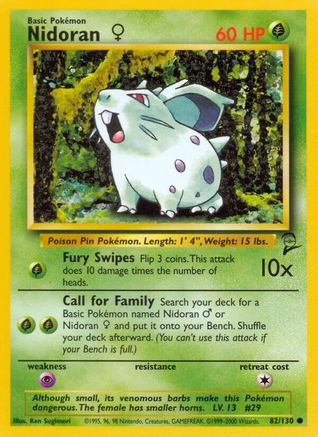 Base Set 2 082/130 Nidoran F - Common