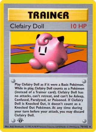 Base Set Shadowless 070 Clefairy Doll - Unlimited - Rare