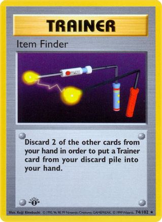 Base Set Shadowless 074/102 Item Finder - 1st Edition - Rare
