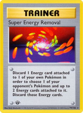 Base Set Shadowless 079/102 Super Energy Removal - Unlimited - Rare