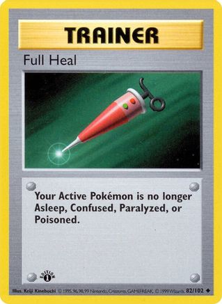 Base Set Shadowless 082/102 Full Heal - Unlimited - Uncommon