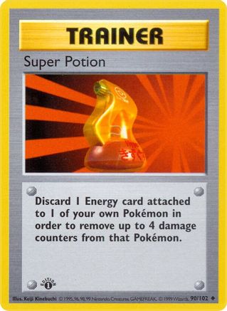 Base Set Shadowless 090/102 Super Potion - 1st Edition - Uncommon