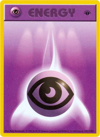 Base Set Shadowless 101/102 Psychic Energy - 1st Edition - Common