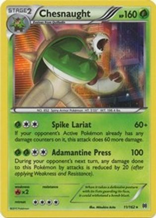 XY BREAKthrough 011/162 Chesnaught - Reverse Holofoil - Holo Rare