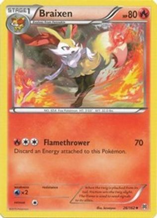 XY BREAKthrough 026/162 Braixen - Reverse Holofoil - Uncommon