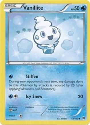 XY BREAKthrough 043 Vanillite - Reverse Holofoil - Common