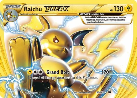 XY BREAKthrough 050/162 Raichu BREAK - Holofoil - Rare BREAK