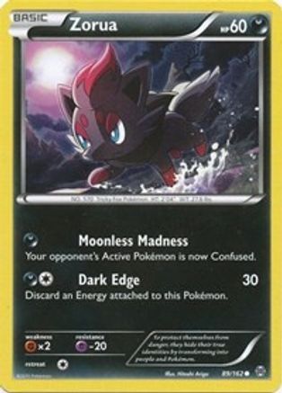 XY BREAKthrough 089/162 Zorua (89) - Reverse Holofoil - Common