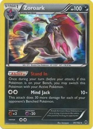 XY BREAKthrough 091/162 Zoroark - Reverse Holofoil - Holo Rare