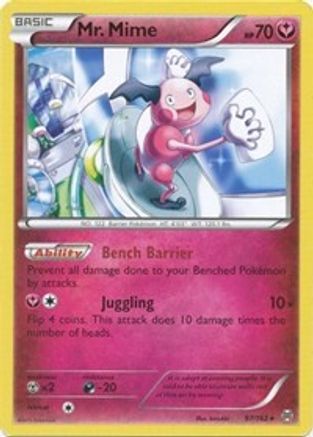 XY BREAKthrough 097/162 Mr. Mime - Reverse Holofoil - Rare