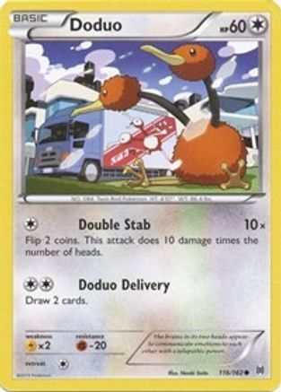 XY BREAKthrough 116 Doduo (116) - Reverse Holofoil - Common