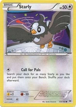 XY BREAKthrough 125 Starly - Reverse Holofoil - Common