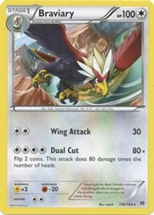XY BREAKthrough 130 Braviary - Reverse Holofoil - Rare