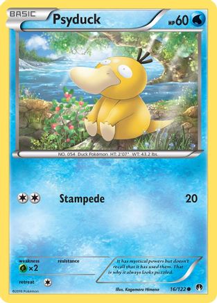 XY BREAKpoint 016/122 Psyduck - Reverse Holofoil - Common