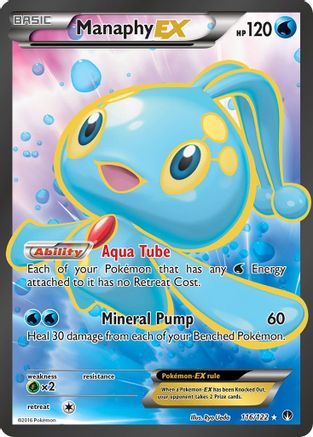 XY BREAKpoint 116/122 Manaphy EX (Full Art) - Holofoil - Ultra Rare