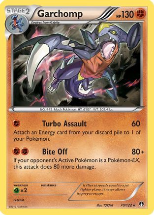 XY BREAKpoint 070/122 Garchomp - Reverse Holofoil - Holo Rare