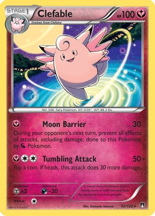 XY BREAKpoint 082/122 Clefable - Reverse Holofoil - Rare