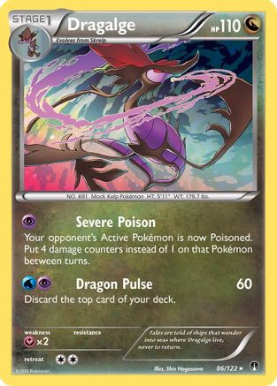 XY BREAKpoint 086/122 Dragalge - Reverse Holofoil - Holo Rare