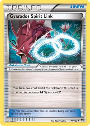 XY BREAKpoint 101/122 Gyarados Spirit Link - Reverse Holofoil - Uncommon
