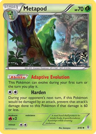 Generations 004 Metapod - Uncommon