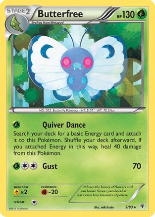 Generations 005/83 Butterfree - Holofoil - Holo Rare