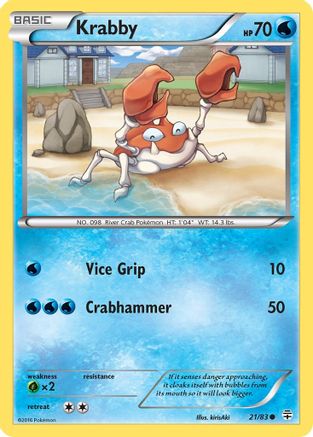 Generations 021 Krabby - Reverse Holofoil - Common