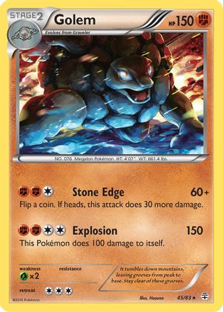 Generations 045/83 Golem - Holofoil - Holo Rare