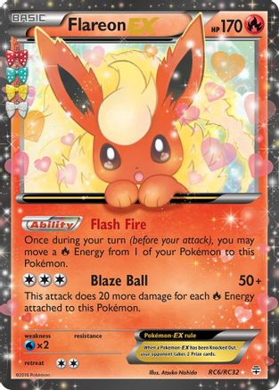 Generations Radiant Collection RC6/RC32 Flareon EX - Holofoil - Ultra Rare