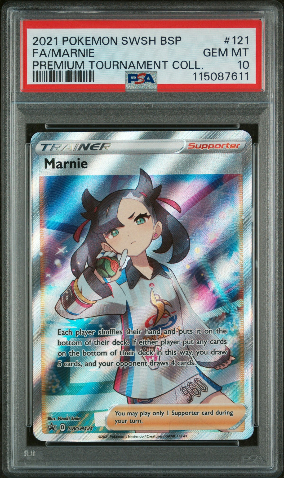 SWSH Sword & Shield Promo Cards SWSH121 PSA10 #115087611 Marnie - Holofoil - Promo