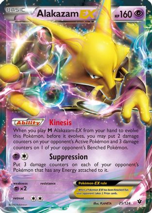 XY Fates Collide 025/124 Alakazam EX - Holofoil - Ultra Rare