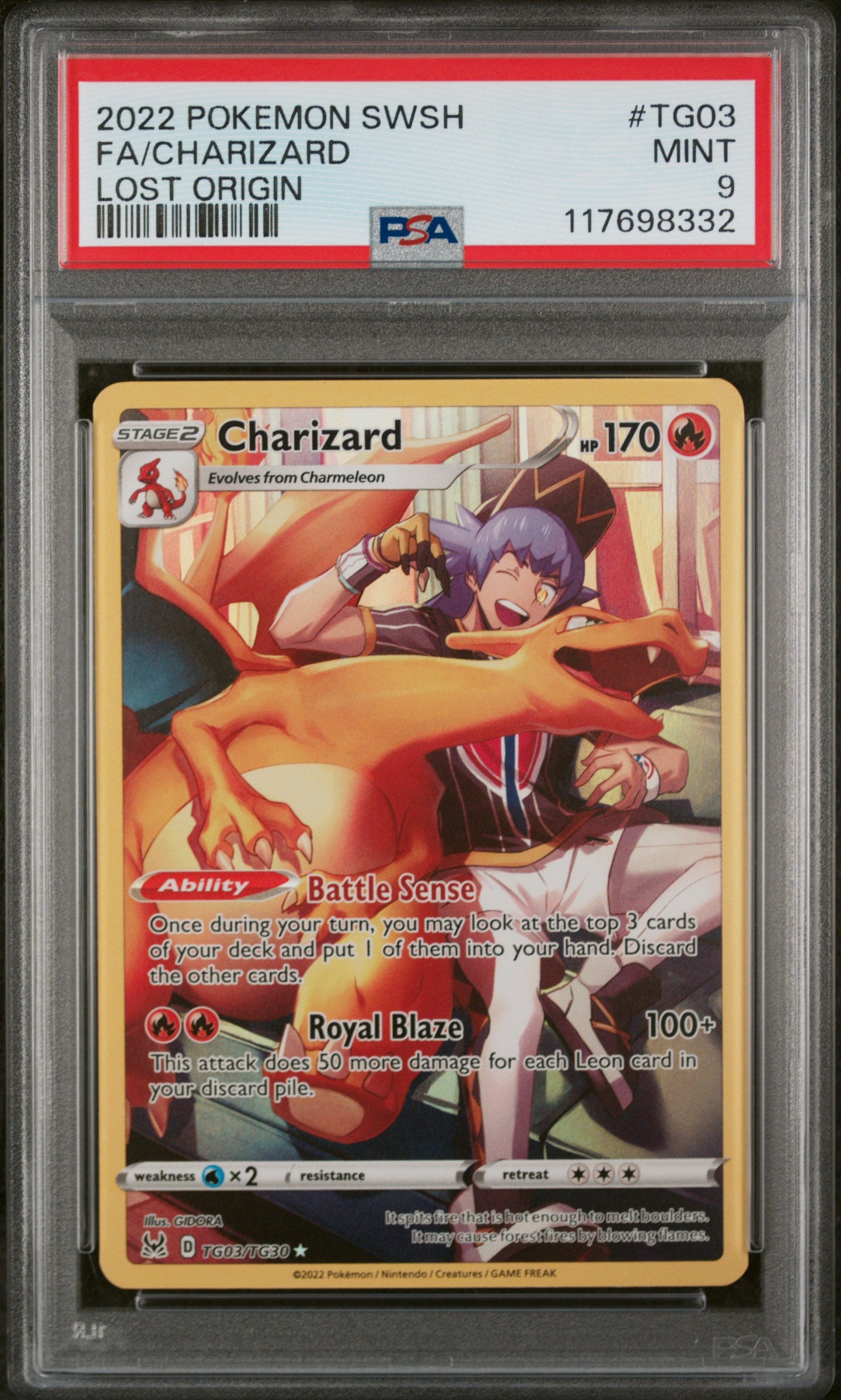 SWSH11 Lost Origin Trainer Gallery TG03/TG30 PSA9 #117698332 Charizard - Holofoil - Ultra Rare