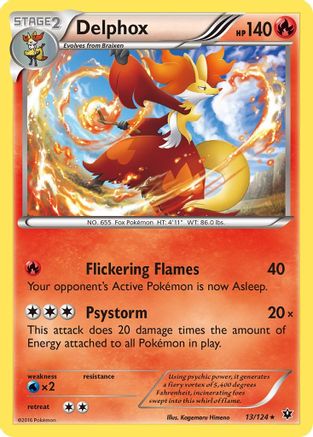 XY Fates Collide 013/124 Delphox - Holofoil - Holo Rare