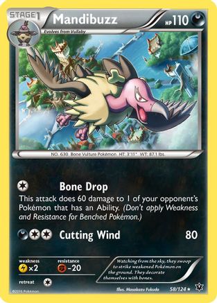 XY Fates Collide 058/124 Mandibuzz - Rare